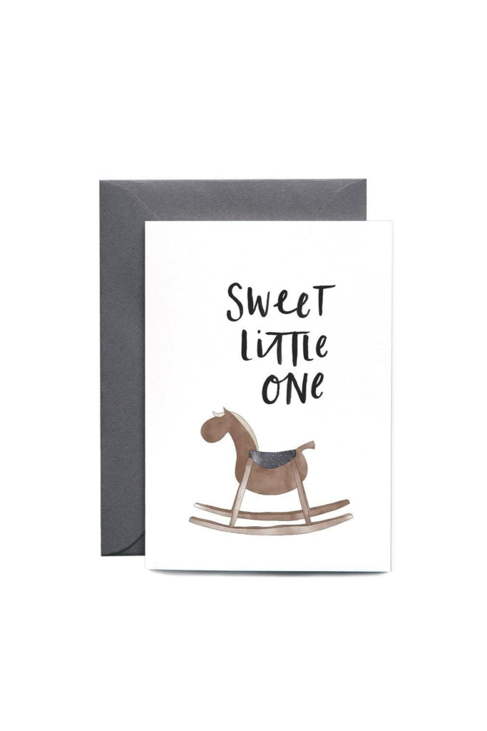 IN THE DAYLIGHT - SWEET LITTLE ONE ROCKING HORSE BABY - GREETING CARD