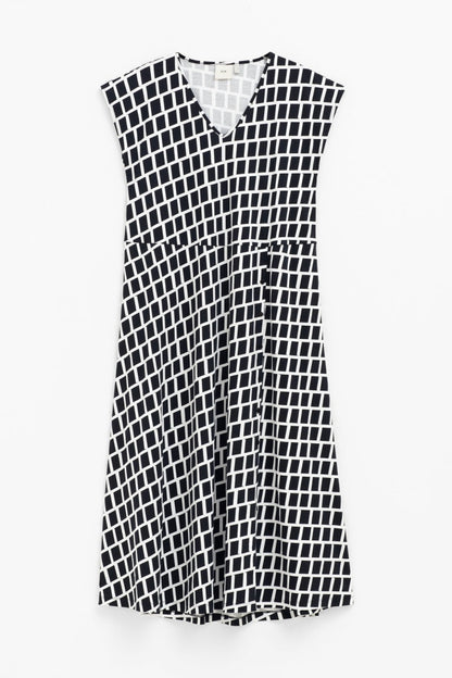 Elk The Label - Lento Tshirt Dress Black/White Alskar Print Apparel & Accessories > Clothing Dresses