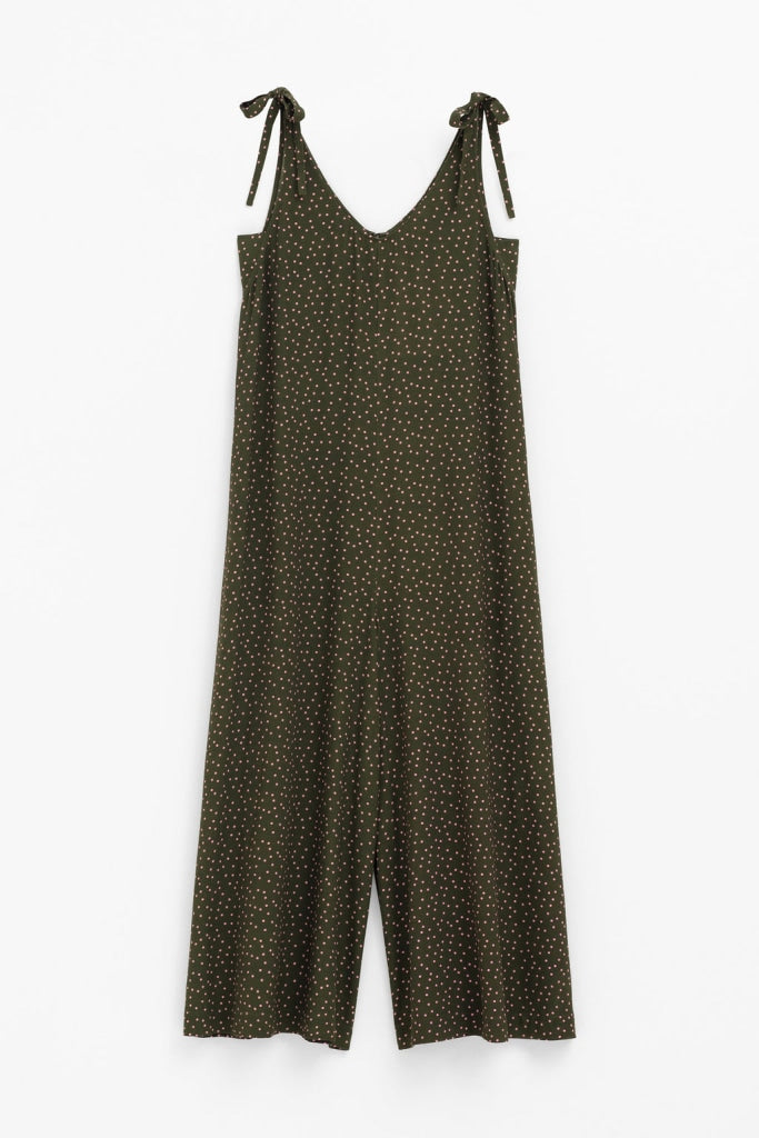 Elk The Label - Jorunn Jumpsuit Olive/Pink Spot Mikro Print Jumpsuits