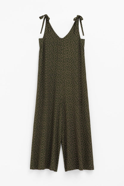 Elk The Label - Jorunn Jumpsuit Olive/Pink Spot Mikro Print Jumpsuits