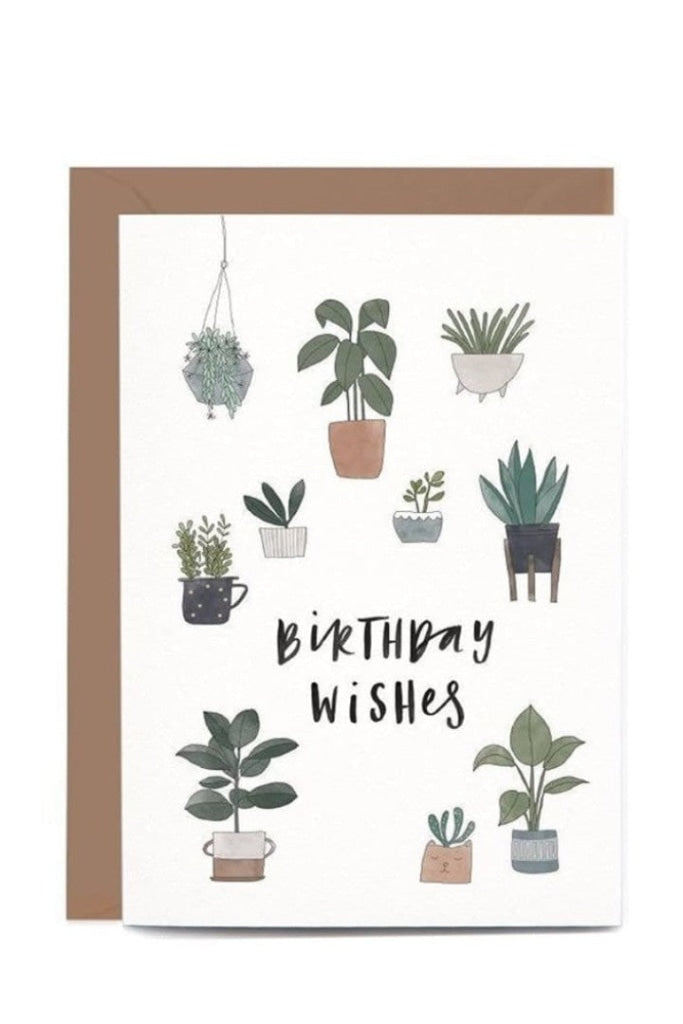 IN THE DAYLIGHT - BIRTHDAY WISHES - POTTED PLANTS - GREETING CARD