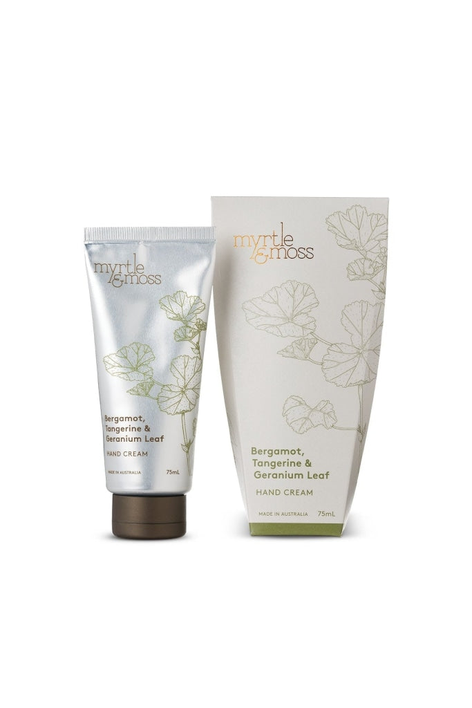 MYRTLE & MOSS - HAND CREAM - BERGAMOT RIND, TANGERINE & GERANIUM LEAF - 75 ML