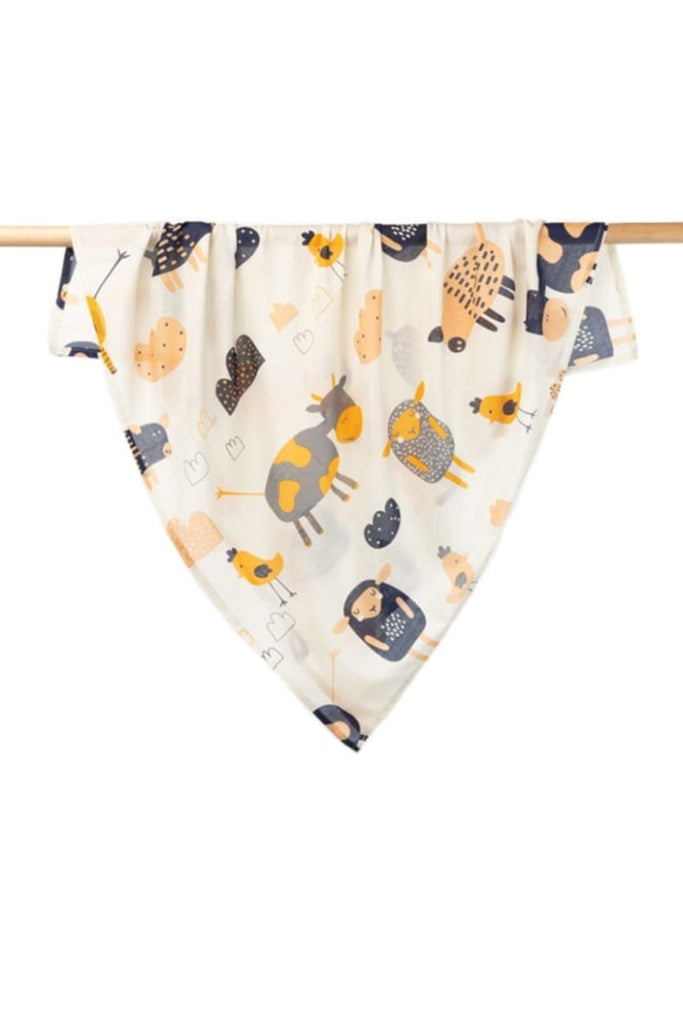 INDUS - BABY SWADDLE - FARMYARD