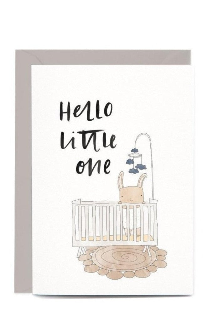IN THE DAYLIGHT - HELLO LITTLE ONE - BABY CRIB - GREETING CARD