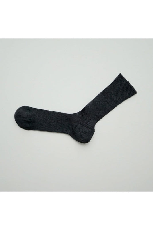 Hakne - Linen Ribbed Socks Charcoal