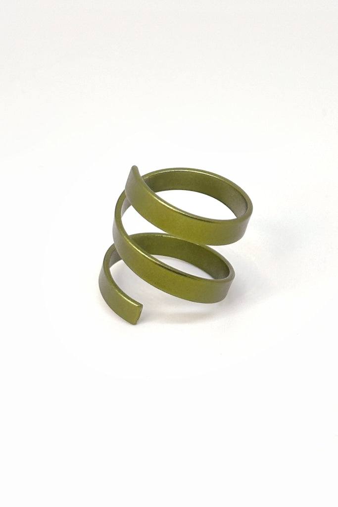 Monica - Scup Ring Olive Jewellery