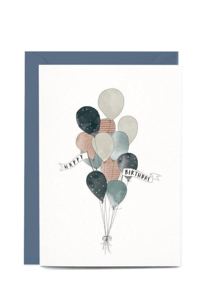 IN THE DAYLIGHT - BIRTHDAY BALLOONS BLUE - GREETING CARD