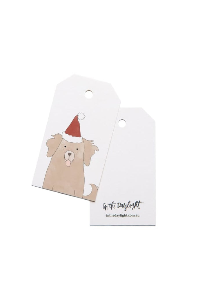 IN THE DAYLIGHT - CHRISTMAS DOG - GIFT TAG - SET OF 5