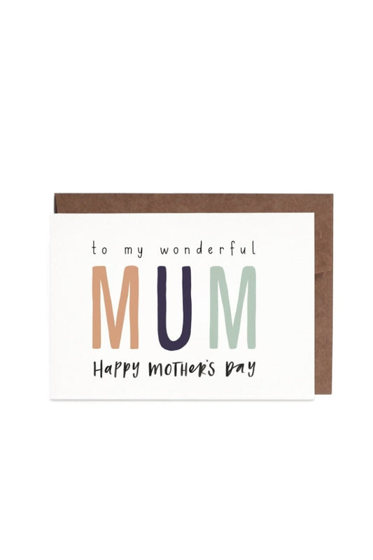 IN THE DAYLIGHT - WONDERFUL MUM MOTHER'S DAY - GREETING CARD