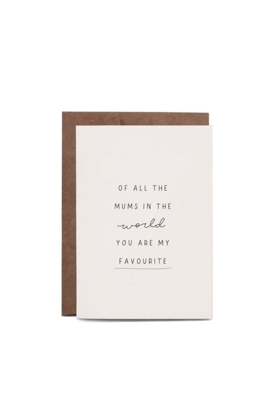 IN THE DAYLIGHT - MOTHERS DAY - FAVOURITE MUM - GREETING CARD