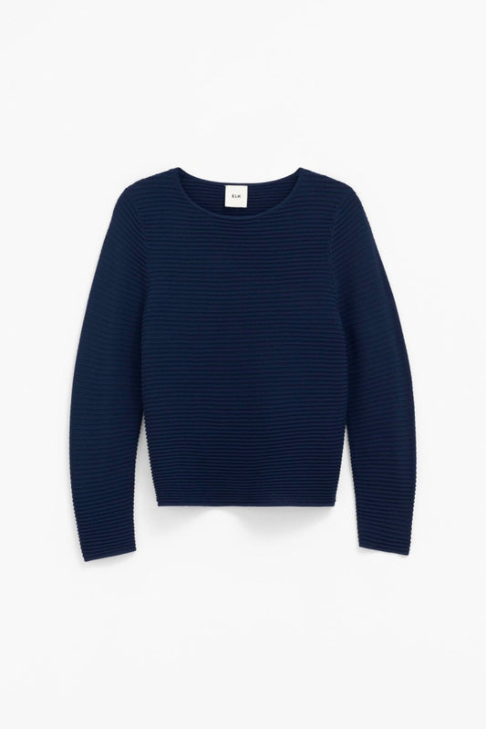 Elk The Label - Strak Knit Jumper Steel Blue Apparel & Accessories > Clothing Shirts Tops