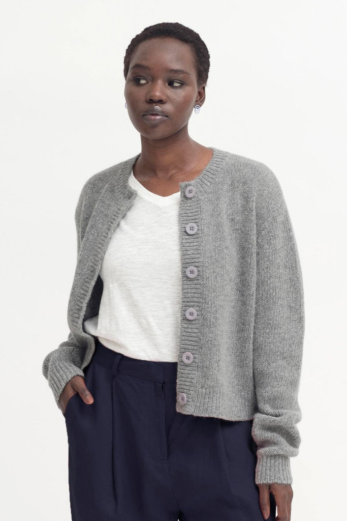 Grey on sale fitted cardigan