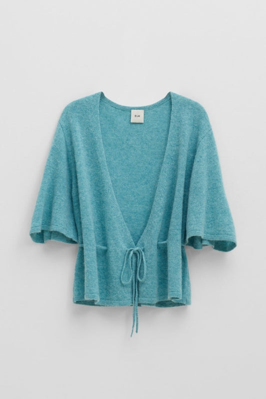 ELK THE LABEL - LIEKO WRAP CARDIGAN - AQUA MARINE