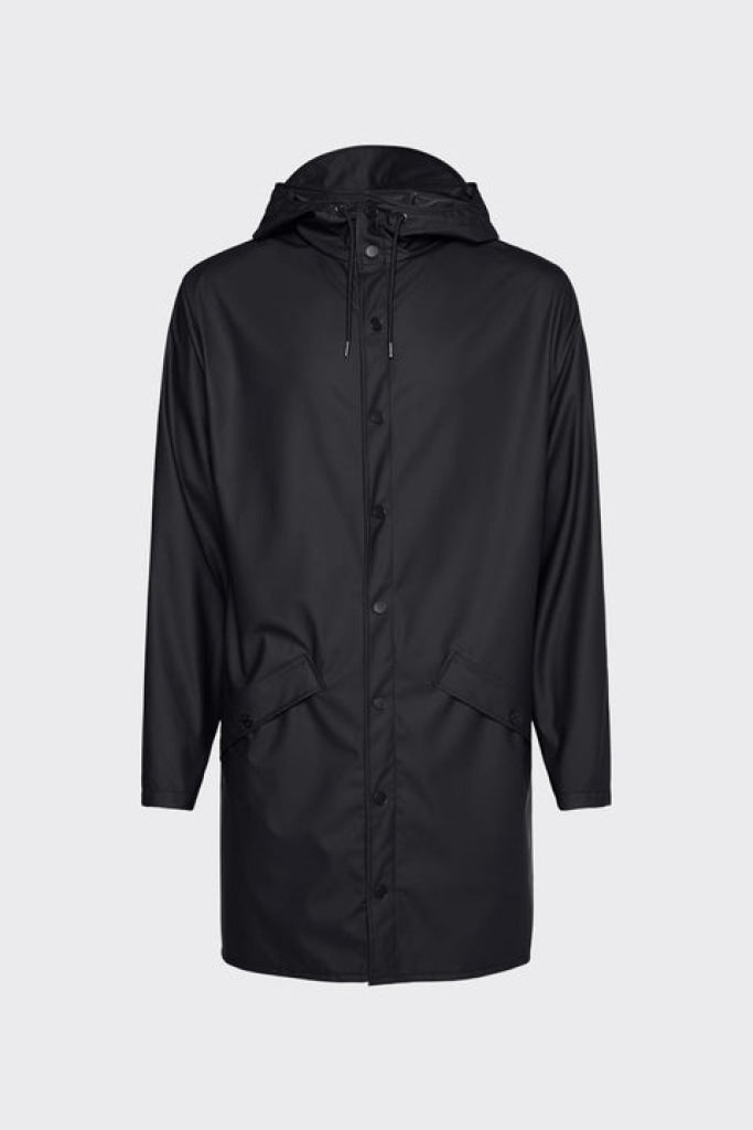 RAINS - LONG JACKET - BLACK