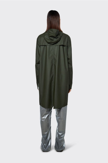Rains - Long Jacket Green Apparel & Accessories > Clothing Outerwear Coats Jackets