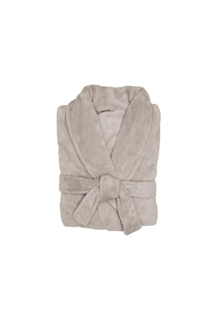 BAMBURY - MICROPLUSH ROBE - S/M - STONE