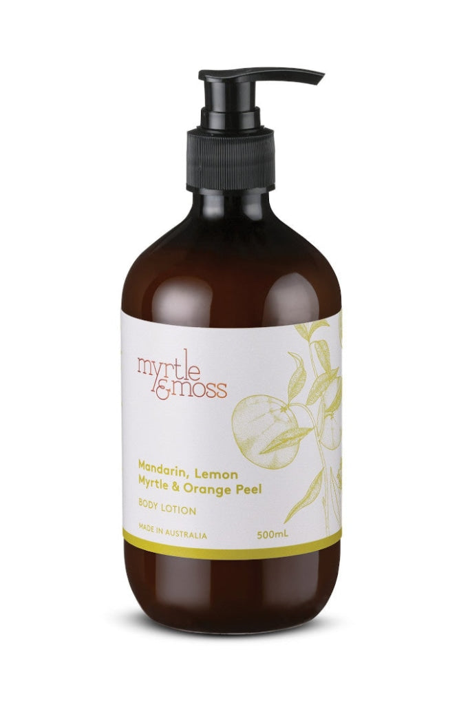 MYRTLE & MOSS - BODY LOTION - LEMON MYRTLE & ORANGE PEEL - 500ML