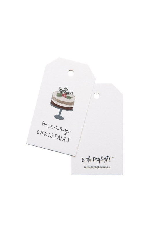 IN THE DAYLIGHT - MERRY CHRISTMAS CAKE - GIFT TAG - SET OF 5