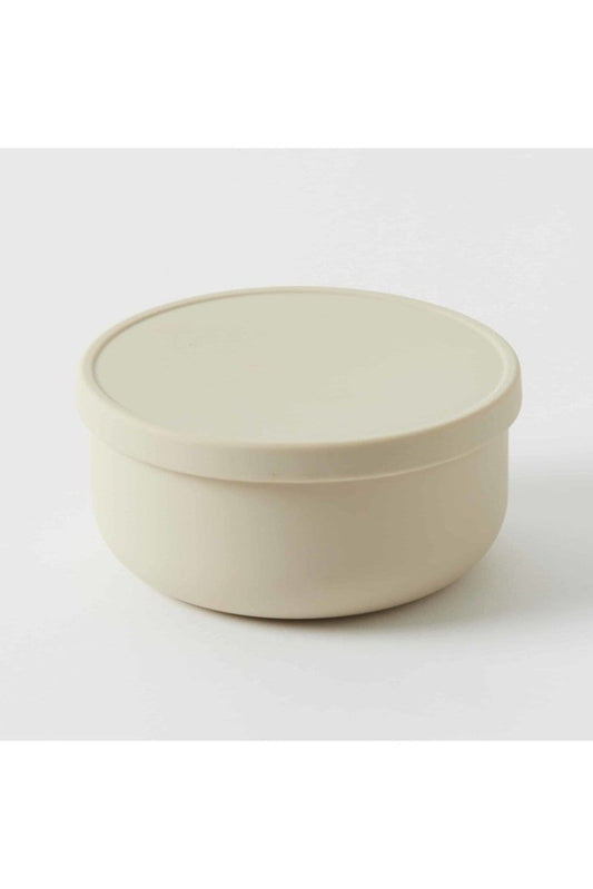 Nordic Kids - Henny Silicone Bowl With Lid Almond