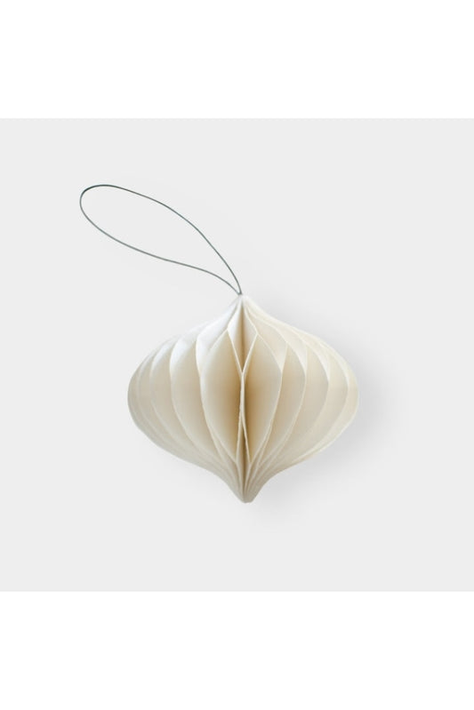 Nordic Rooms - Christmas Ornament Paper Jewel 8.5Cm Off White Home & Garden > Decor Seasonal Holiday