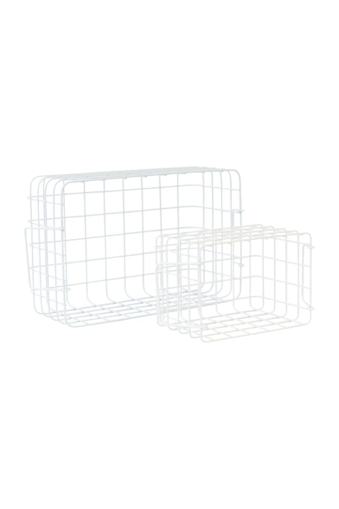 MUSTARD MADE - SET OF 3 BASKETS IN WHITE - Tempted Kensington