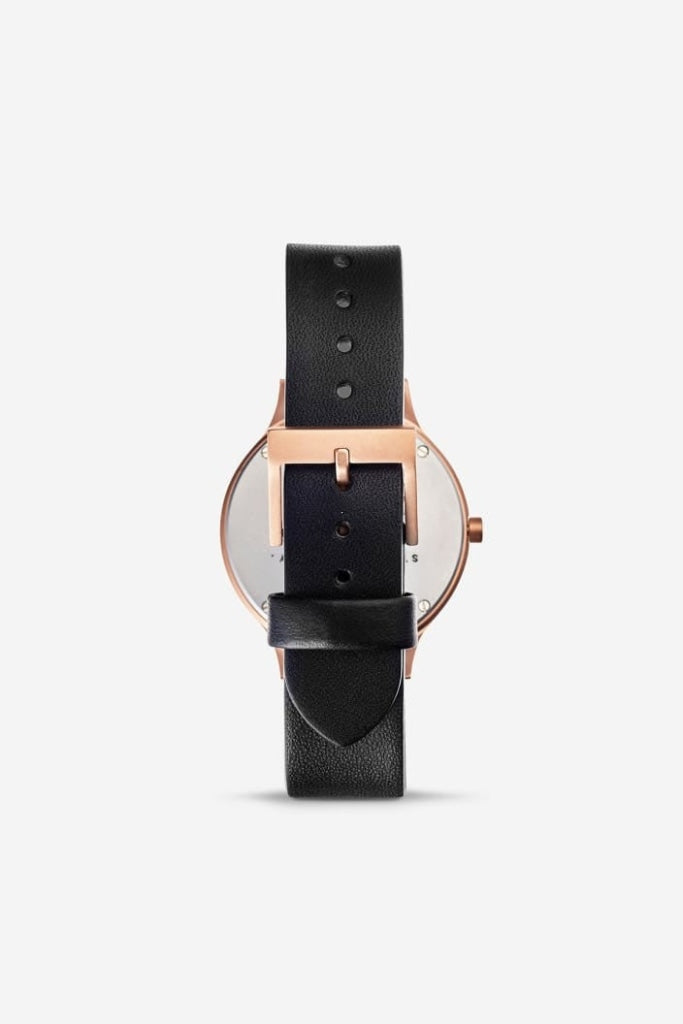 STATUS ANXIETY - INERTIA WATCH - BRUSHED COPPER AND WHITE FACE WITH BLACK STRAP - Tempted Kensington