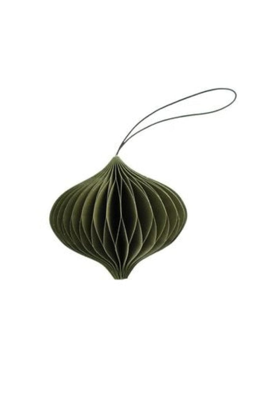 NORDIC ROOMS - CHRISTMAS ORNAMENT - PAPER JEWEL - OLIVE GREEN