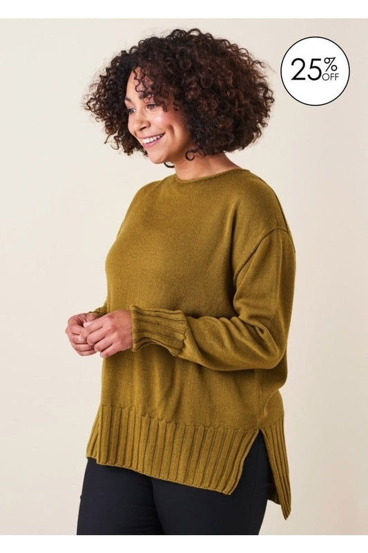 Uimi - Quinn Hi/Low Jersey Jumper Saffron S Apparel & Accessories > Clothing Shirts Tops
