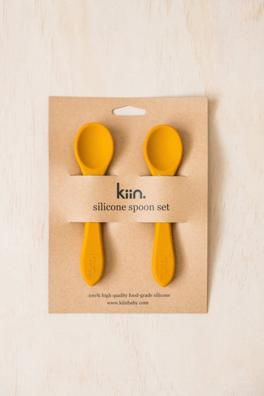 KIIN BABY - SILICONE SPOON TWIN PACK - COPPER
