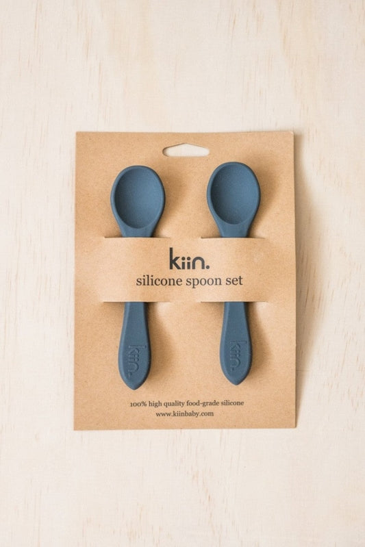 KIIN BABY - SILICONE SPOON TWIN PACK - STORM