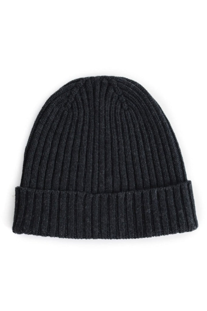 UIMI - TEDDY RIB BEANIE - BLACK