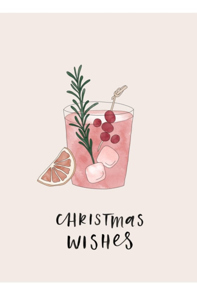 IN THE DAYLIGHT - CHRISTMAS COCKTAIL - GREETING CARD