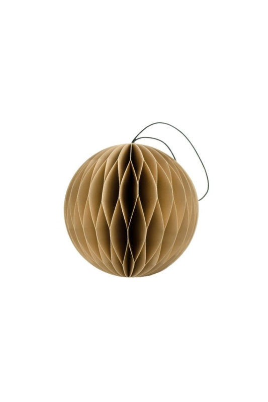 Nordic Rooms - Christmas Ornament Paper Sphere 8.5Cm Flaxseed Home & Garden > Decor Seasonal Holiday