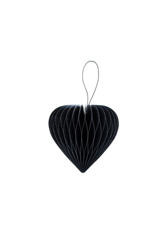 NORDIC ROOMS - CHRISTMAS ORNAMENT - PAPER HEART - MIDNIGHT HAZE